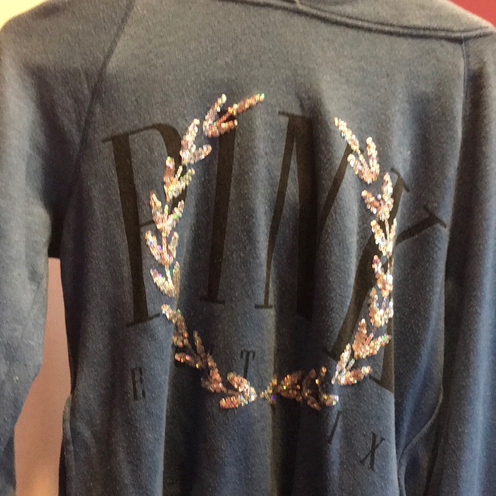 Victoria Secret PINK Blue Hoodie with Pockets